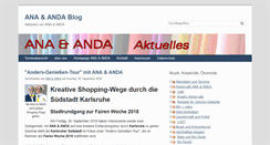 Desktop Screenshot of blog.anaundanda.de